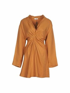 Sandro Orange Twist-Detail Tunic